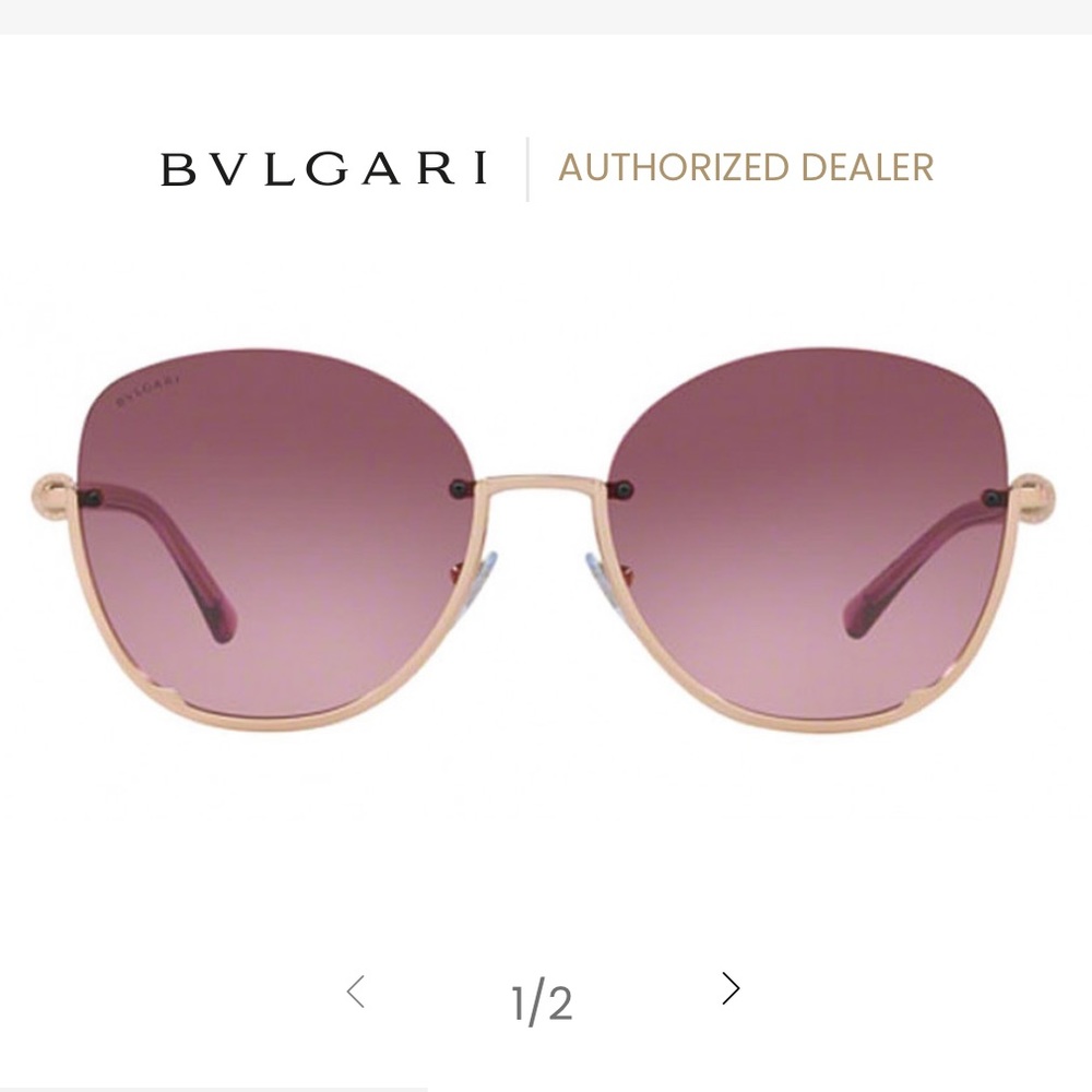 Bvlgari / Bulgari Rose Gold/Violet Sunglasses